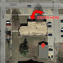 Free Clinics of Iowa Map Entrance Location