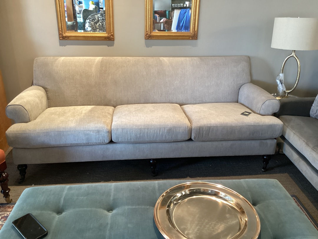 Light gray designer sofa