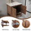 Thumbnail: 30" Freestanding Bath Vanity Open Shelf Sink Base Cabinet in Natural