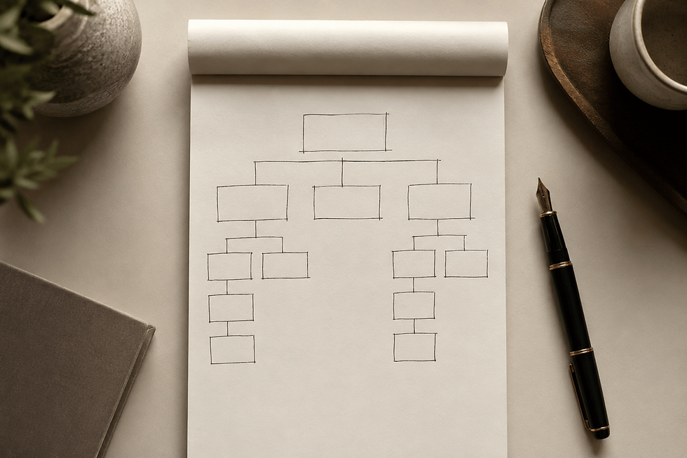Organizational chart representing LLC and S-Corp entity structures for real estate investors
