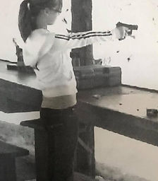 Black and White photo gun range