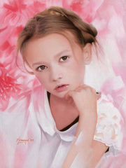 girl realistic oil painting portrait on canvas armada liu