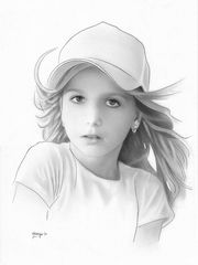 girl realistic pencil drawing graphite portrait armada liu