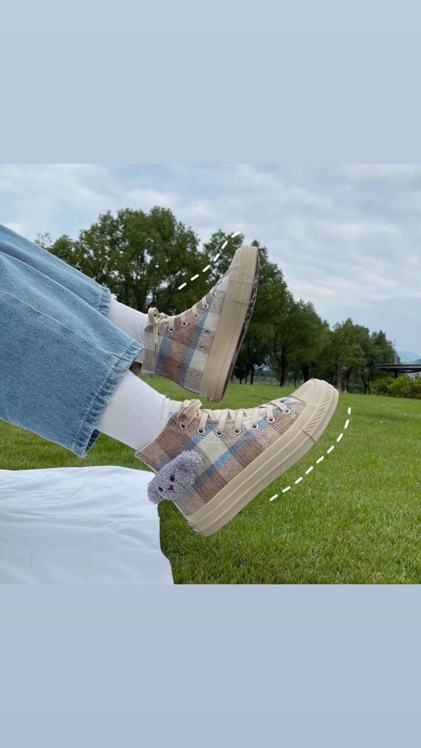 תמונה ממוזערת: 2021 Designer Women Cute Bear Canvas Sneaker Free shipping to Israel 