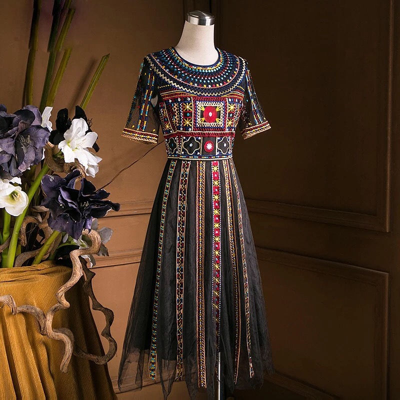 תמונה ממוזערת: High Quality Runway Summer Dress Women