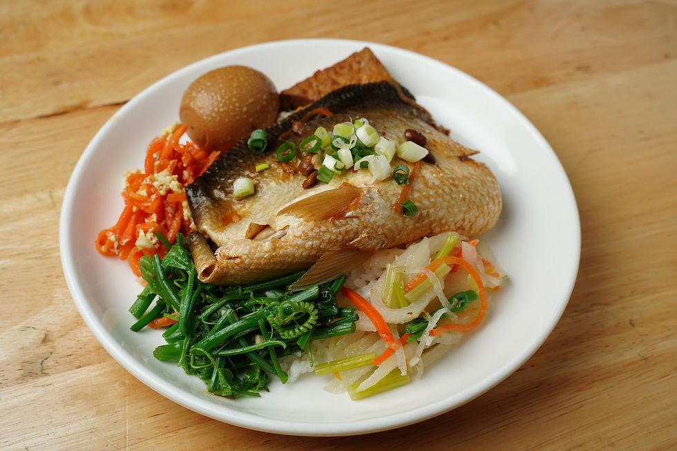 Boiled Fish and grits