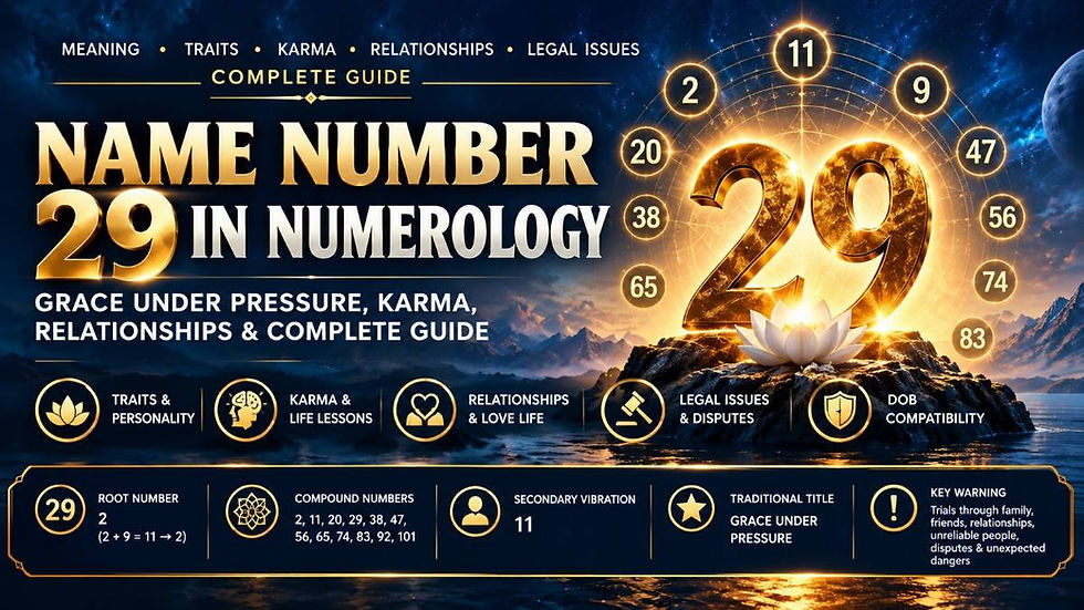 Name Number 29 in Numerology
