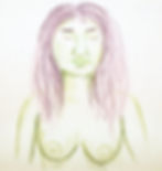 A drawing of a nude woman that was created at a life drawing session held by multimedia artist, James Grigg