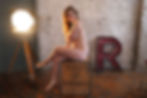 Body positivity model, Melissa, posing naked at our body positivity photoshoot at the Belt Craft Studios in London