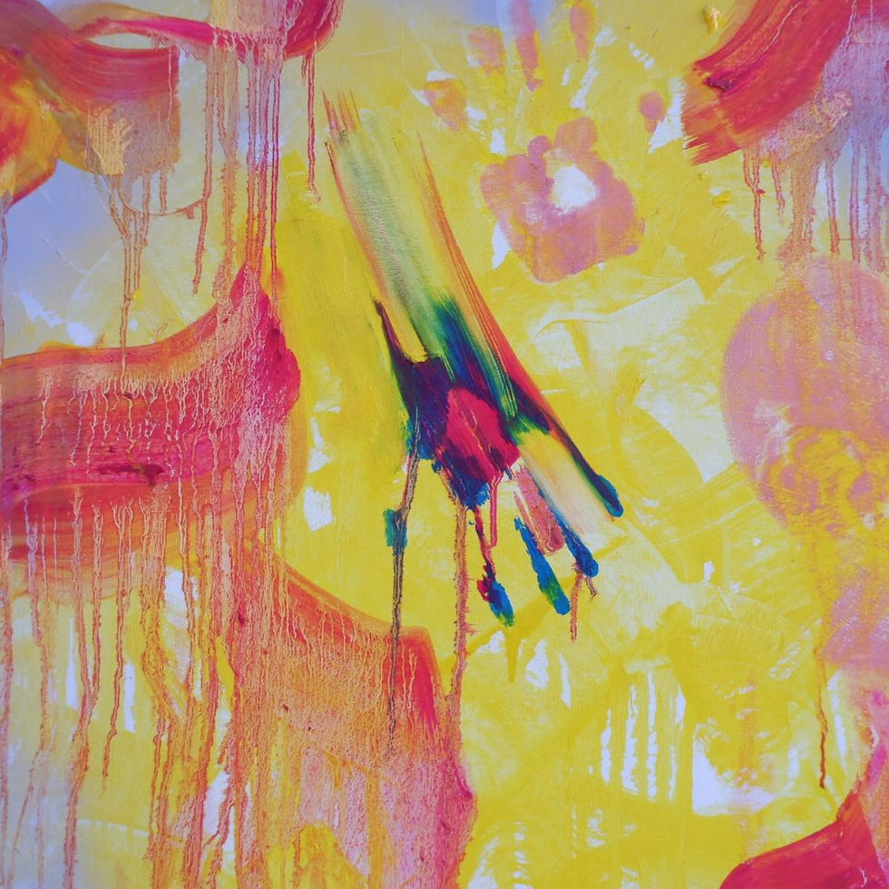 'Stop Fucking Your Friends', a painting created by artist, Hayley Paterson.