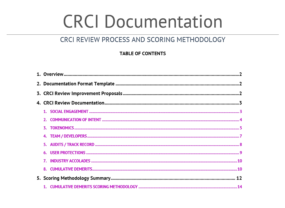 CRCI Documentation