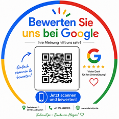 Qr-Code zum Google- Bewertungslink mit der Bitte um Bewertung
