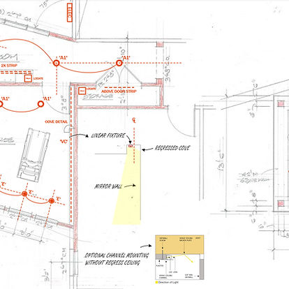 Architectural lighting plan for modern residence