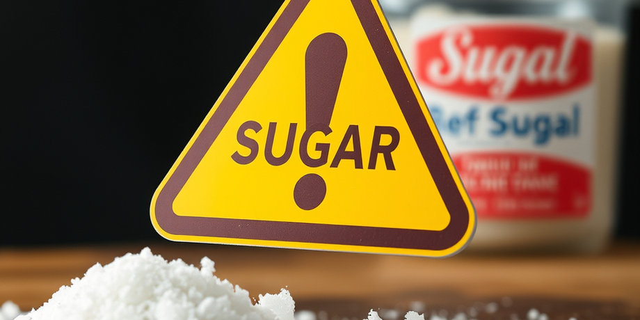 Sugar warning label concept