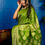 Thumbnail: Green Mashroo Silk Brocade Banarasi Saree
