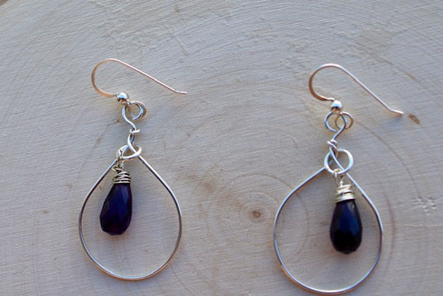 Thumbnail: Iolite | Sterling Silver | Wire Wrapped Earrings