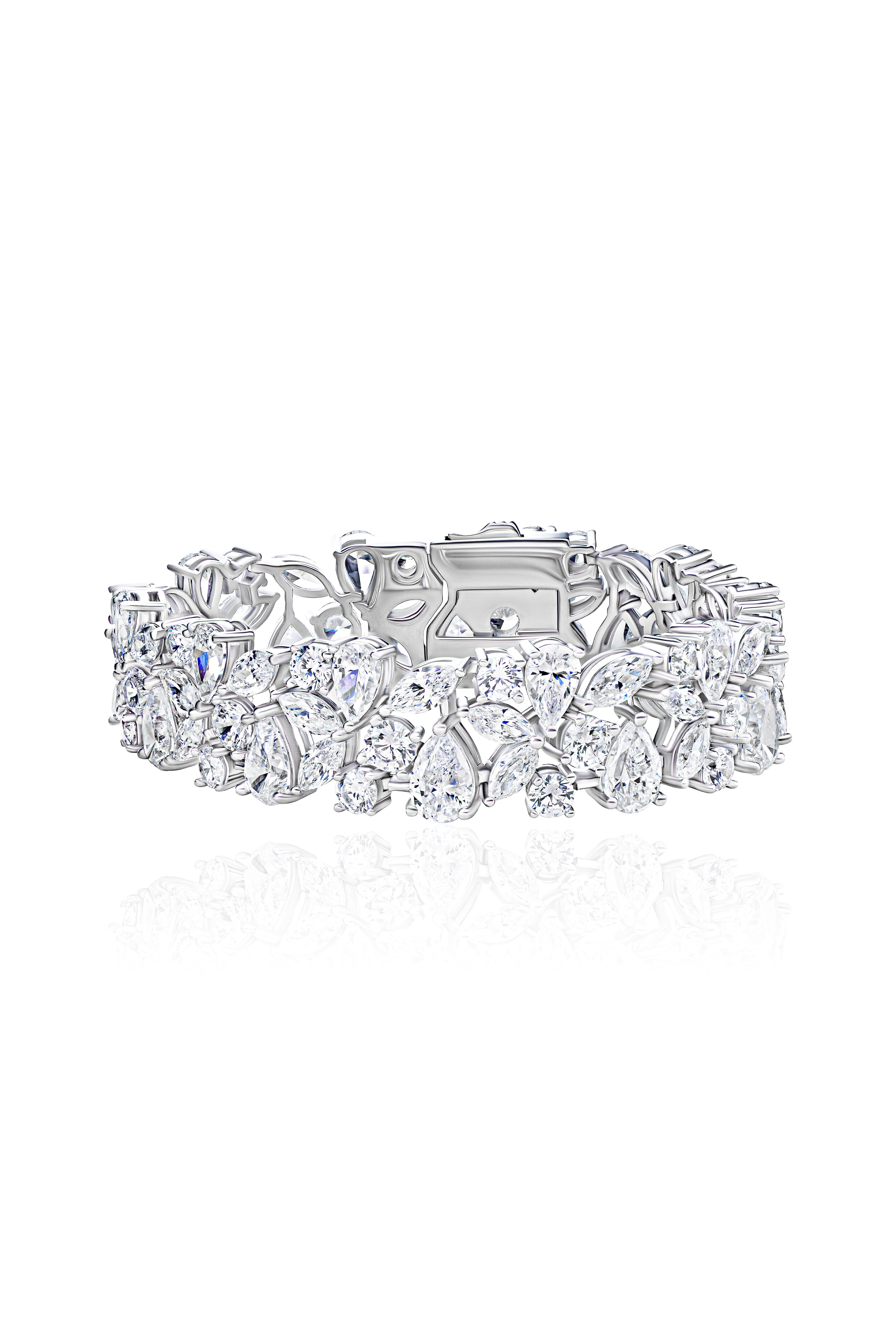 Pulsera Adina de plata 925 con imitación de diamante