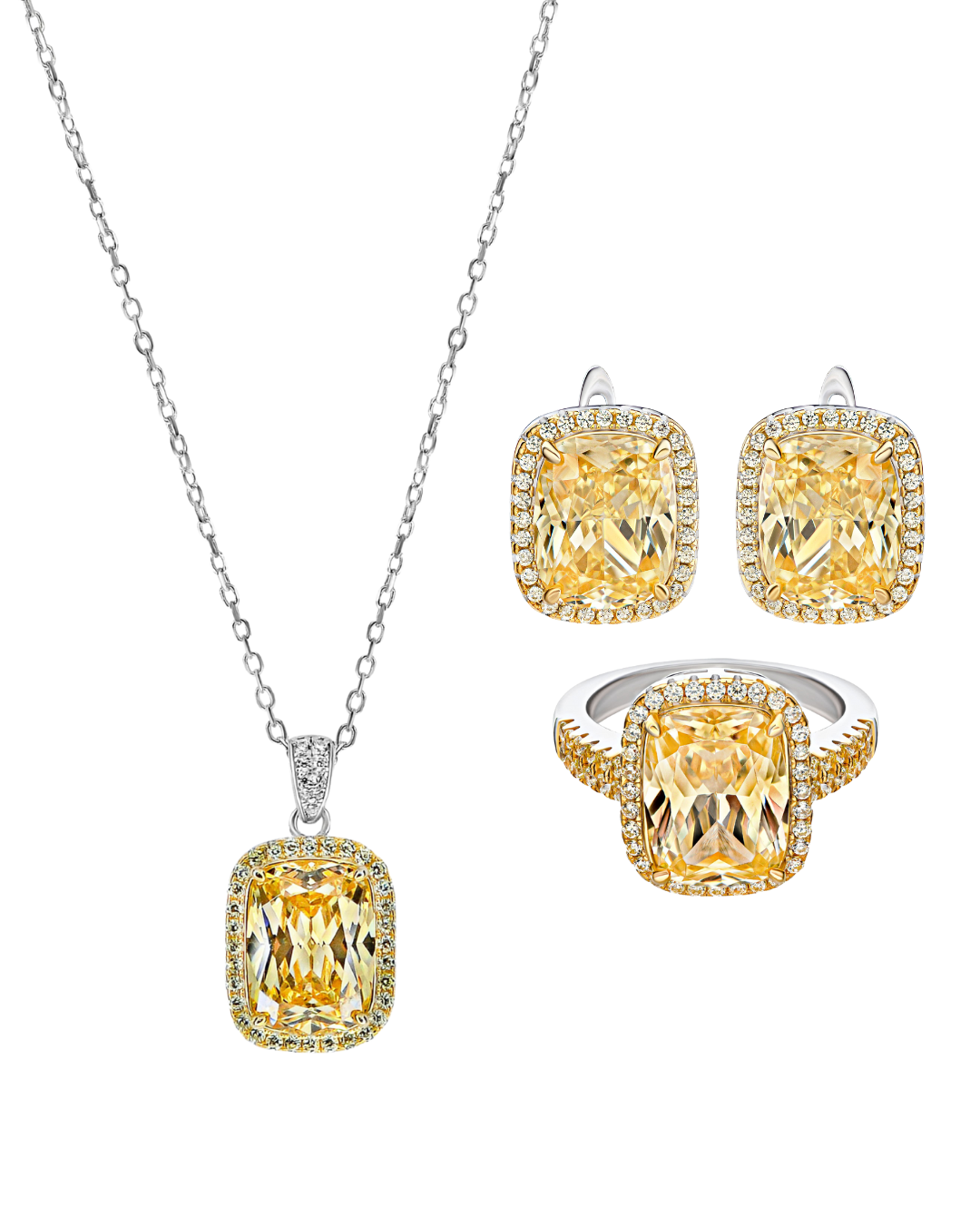 Conjunto Aisalino de plata 925 con topacio