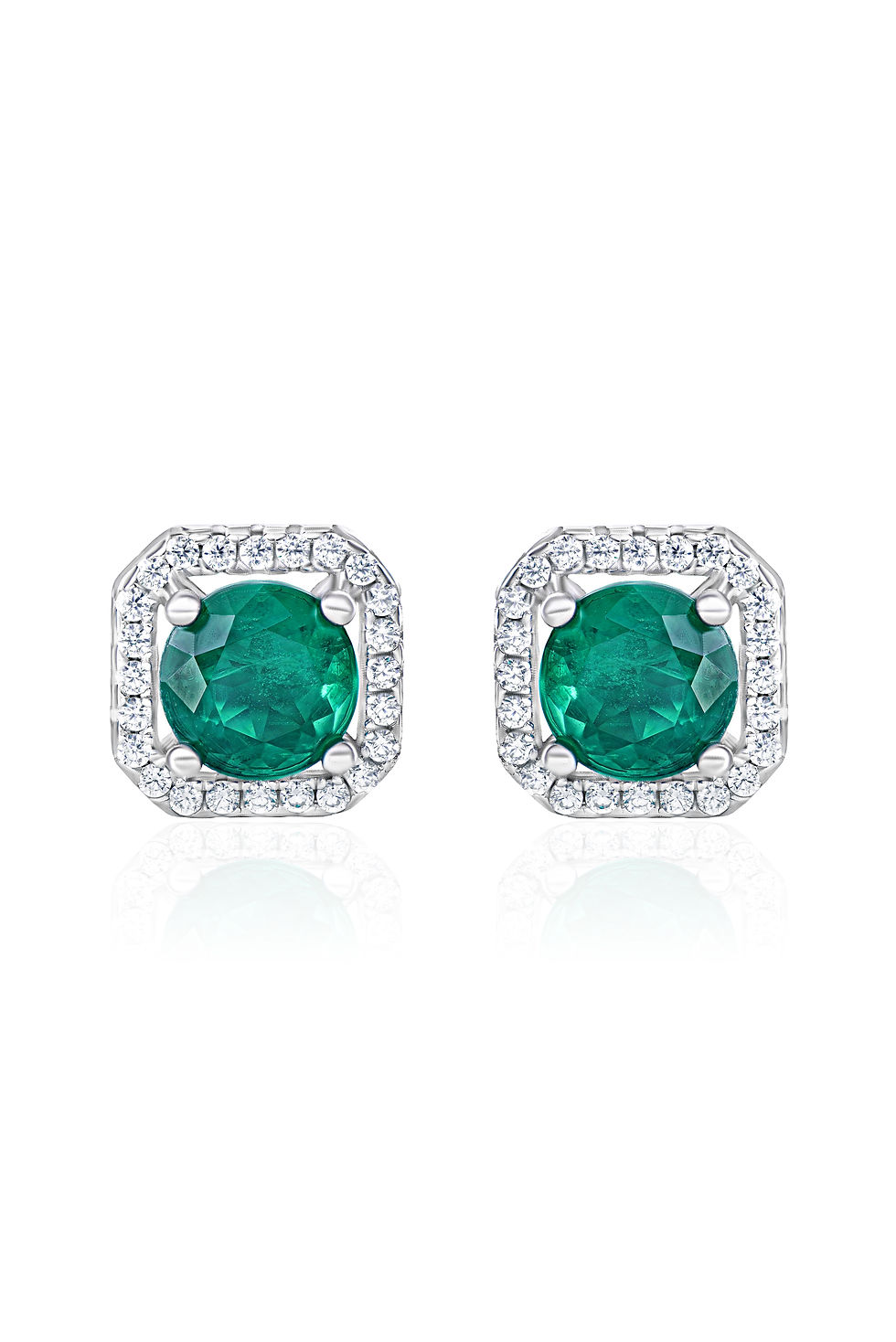 Aretes Saline con esmeralda en plata 925