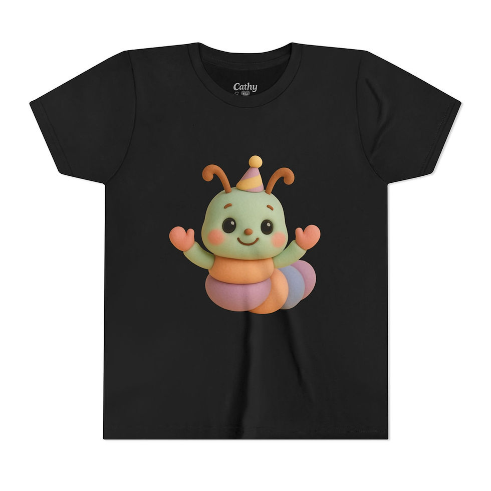 Thumbnail: Caticorns Galore Series Character "Bestie the Snugglepillar" Tee 