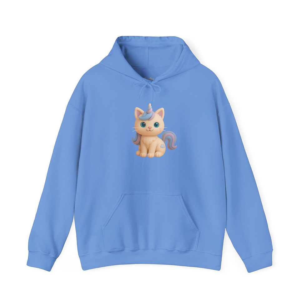 Thumbnail: “FLUFFY” Caticorn Hoodie with Sweet Back Message