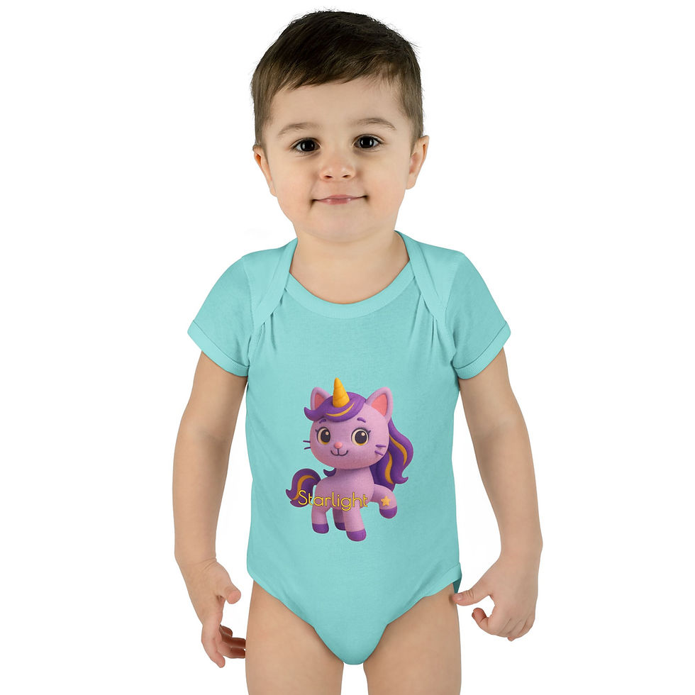 Thumbnail: Caticorns Galore Baby Bodysuit– Soft Cotton Outfit for Snuggles, Gifts & Meowgic