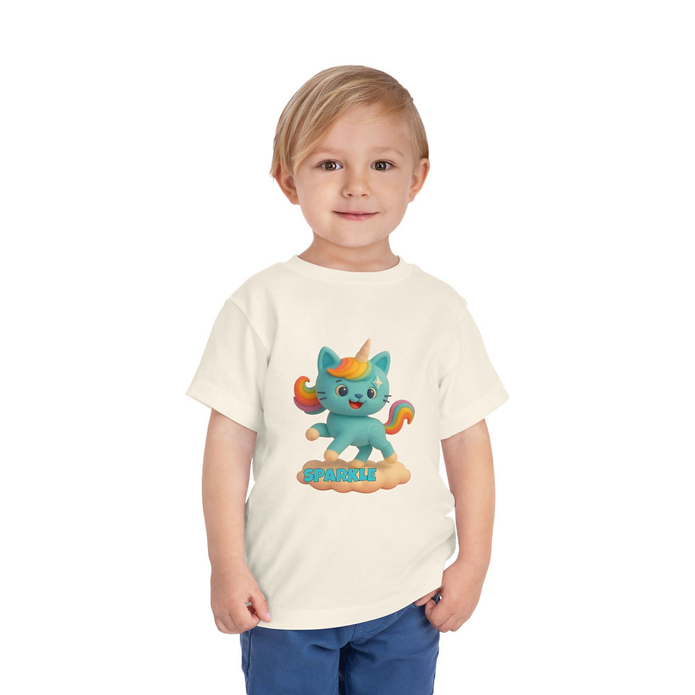 Thumbnail: Toddler Tee - Caticorns Galore Character "SPARKLE"