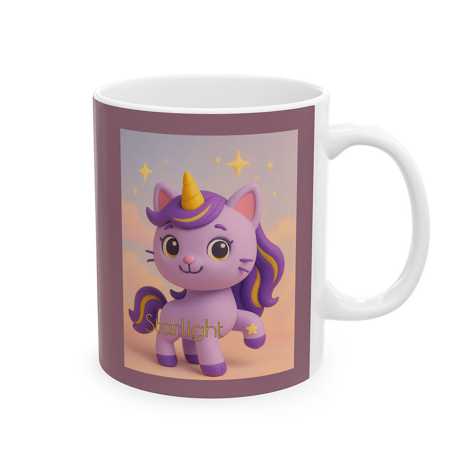 Thumbnail: Ceramic Mug - Caticorns Galore Character "STARLIGHT" - Fun Gift 