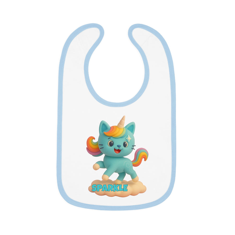 Thumbnail: Caticorns Galore Baby Bib – Adorable Sing-Along Crew Mealtime Accessory