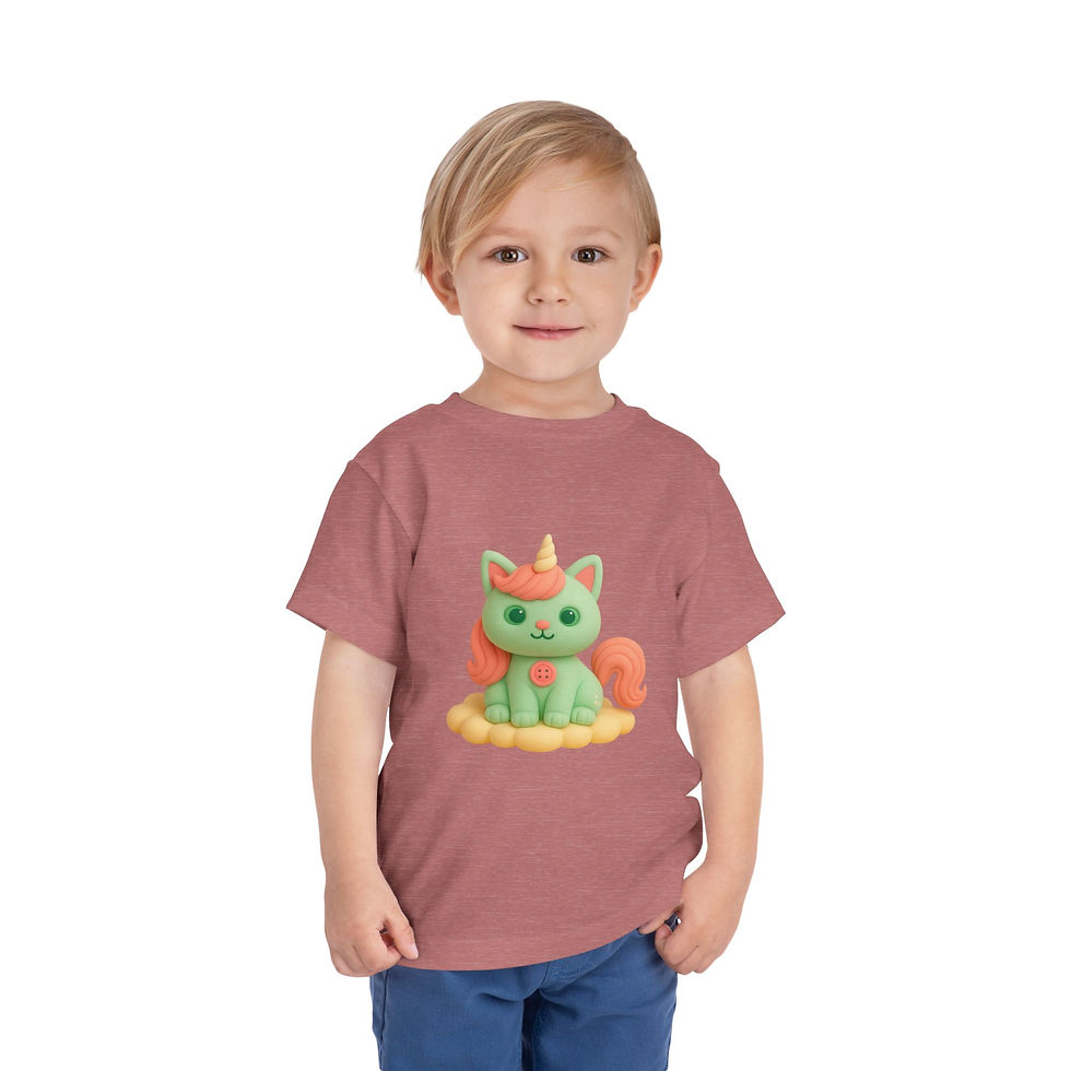 Thumbnail: Toddler Tee - Caticorns Galore Character "BUTTONS"