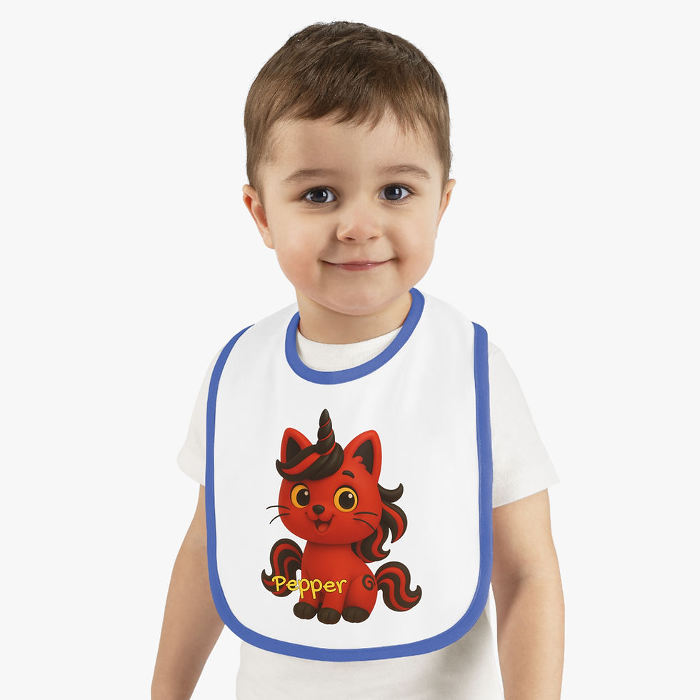 Thumbnail: Caticorns Galore Baby Bib – Adorable Sing-Along Crew Mealtime Accessory