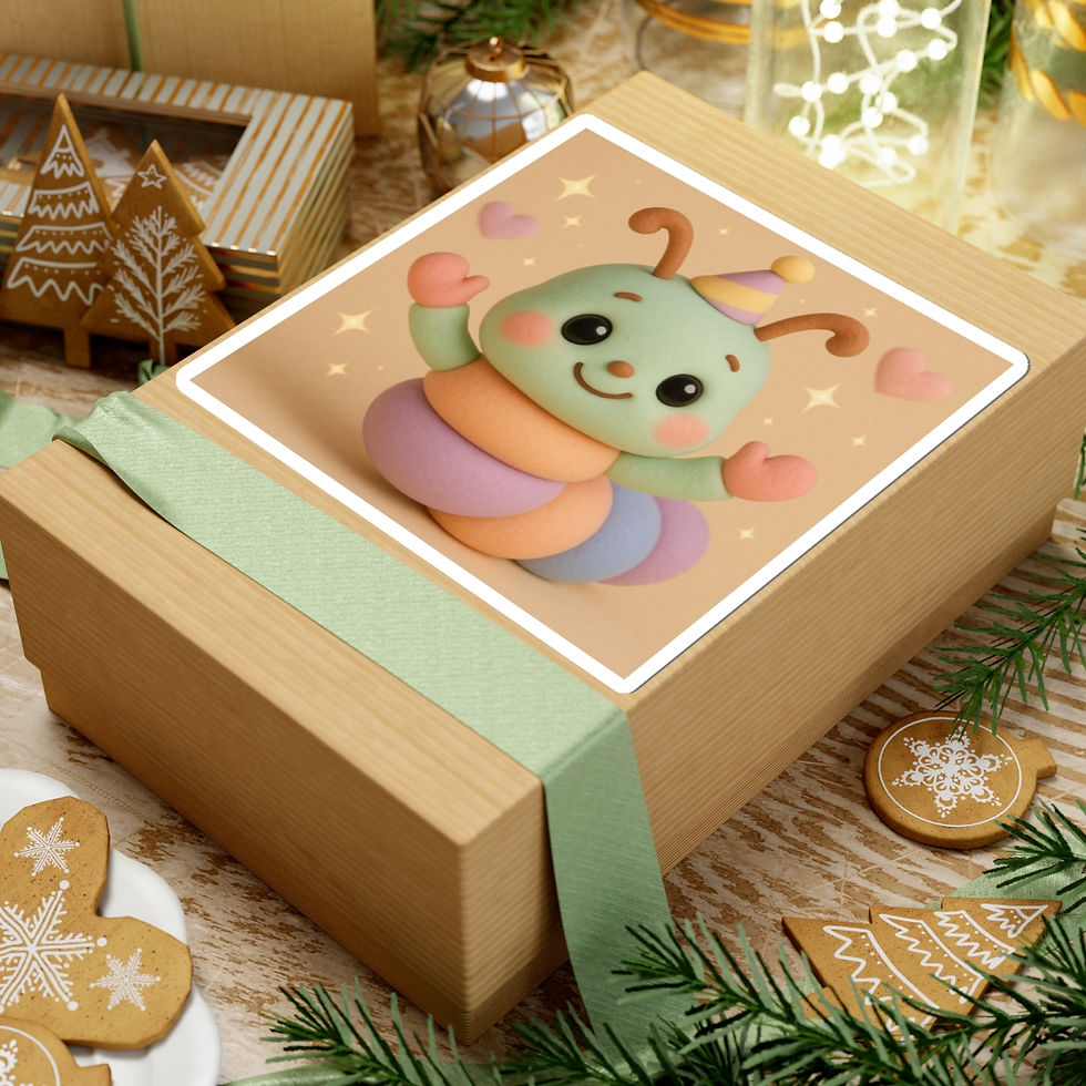 Thumbnail: Kiss-Cut Stickers- Caticorns Galore Series Character "Bestie the Snugglepillar" 