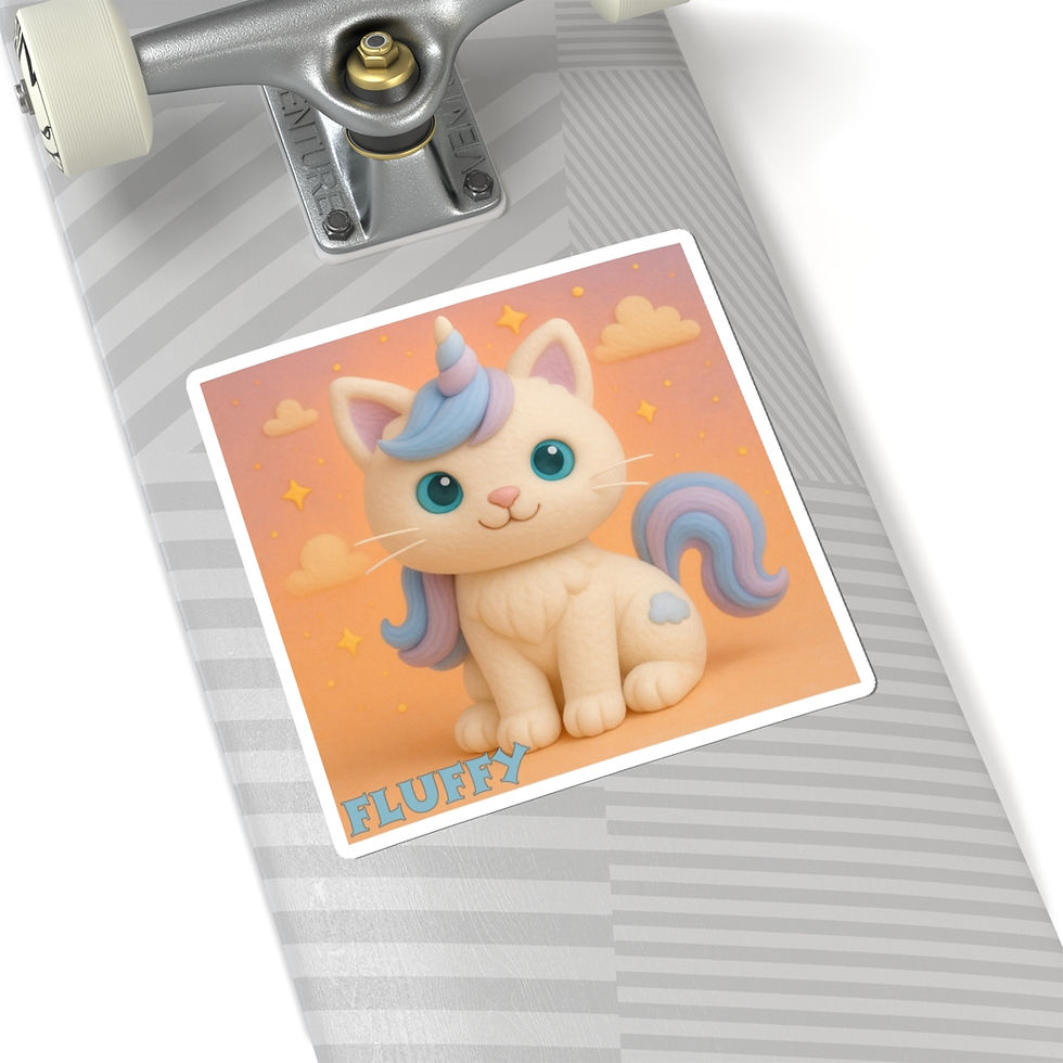 Thumbnail: Kiss-Cut Stickers: Caticorns Galore Series Character "FLUFFY" 