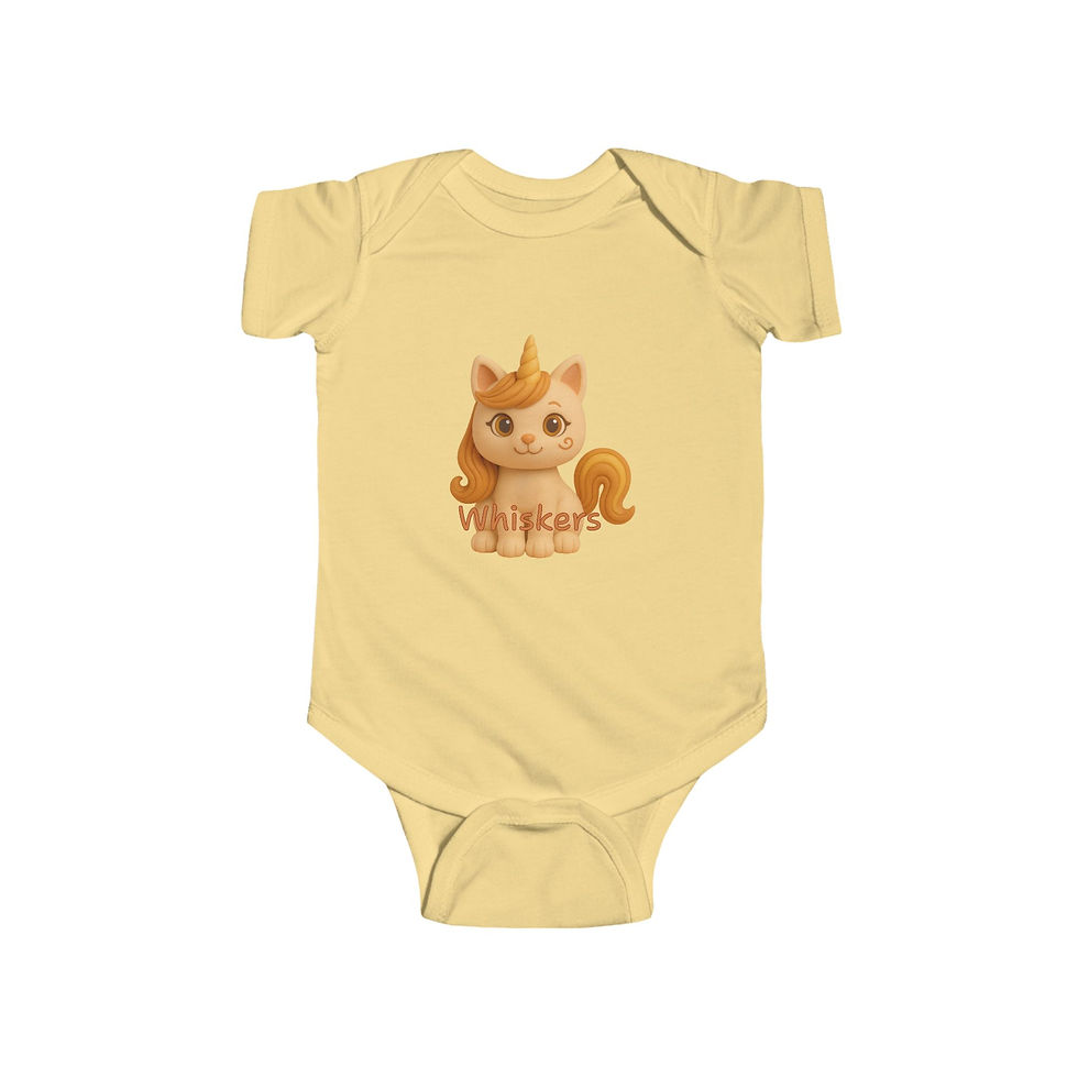 Thumbnail: CaticornsGalore Baby Bodysuit–Soft Cotton Infant Outfitw/Whimsical Back Message