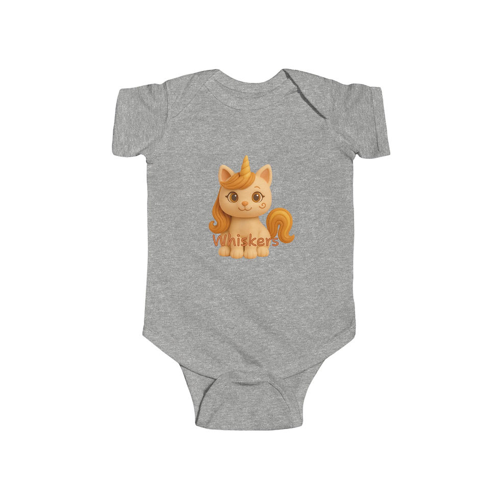 Thumbnail: CaticornsGalore Baby Bodysuit–Soft Cotton Infant Outfitw/Whimsical Back Message