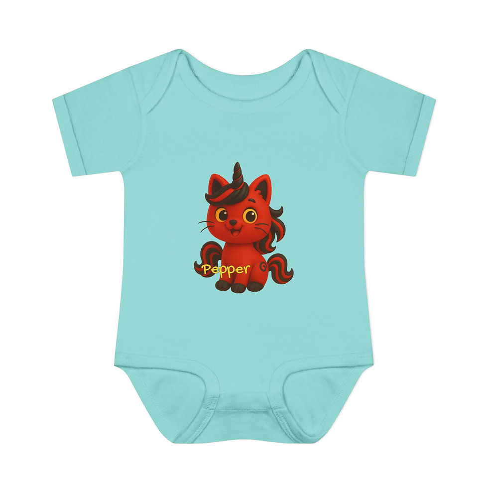 Thumbnail: Caticorns Galore Baby Bodysuit– Soft Cotton Outfit for Snuggles, Gifts & Meowgic