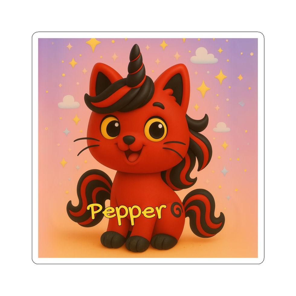 Thumbnail: Kiss-Cut Stickers: Caticorns Galore Series Character "PEPPER" 