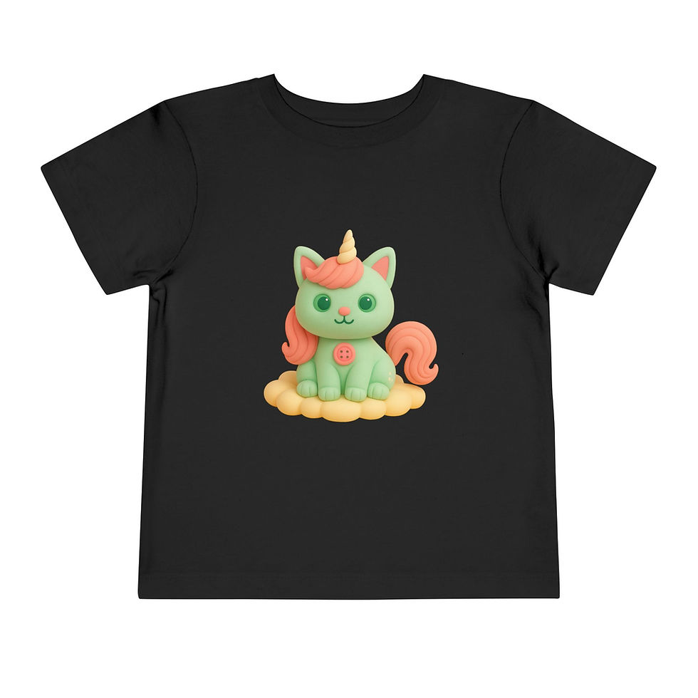 Thumbnail: Toddler Tee - Caticorns Galore Character "BUTTONS"