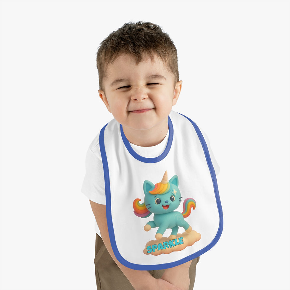 Thumbnail: Caticorns Galore Baby Bib – Adorable Sing-Along Crew Mealtime Accessory