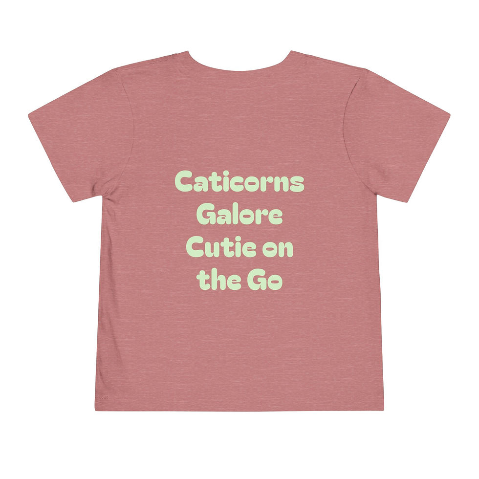 Thumbnail: Toddler Tee - Caticorns Galore Character "Bestie the Snugglepillar"