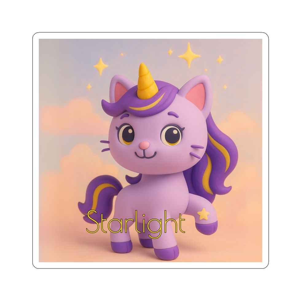 Thumbnail: Kiss-Cut Stickers: Caticorns Galore Series Character "STARLIGHT" 
