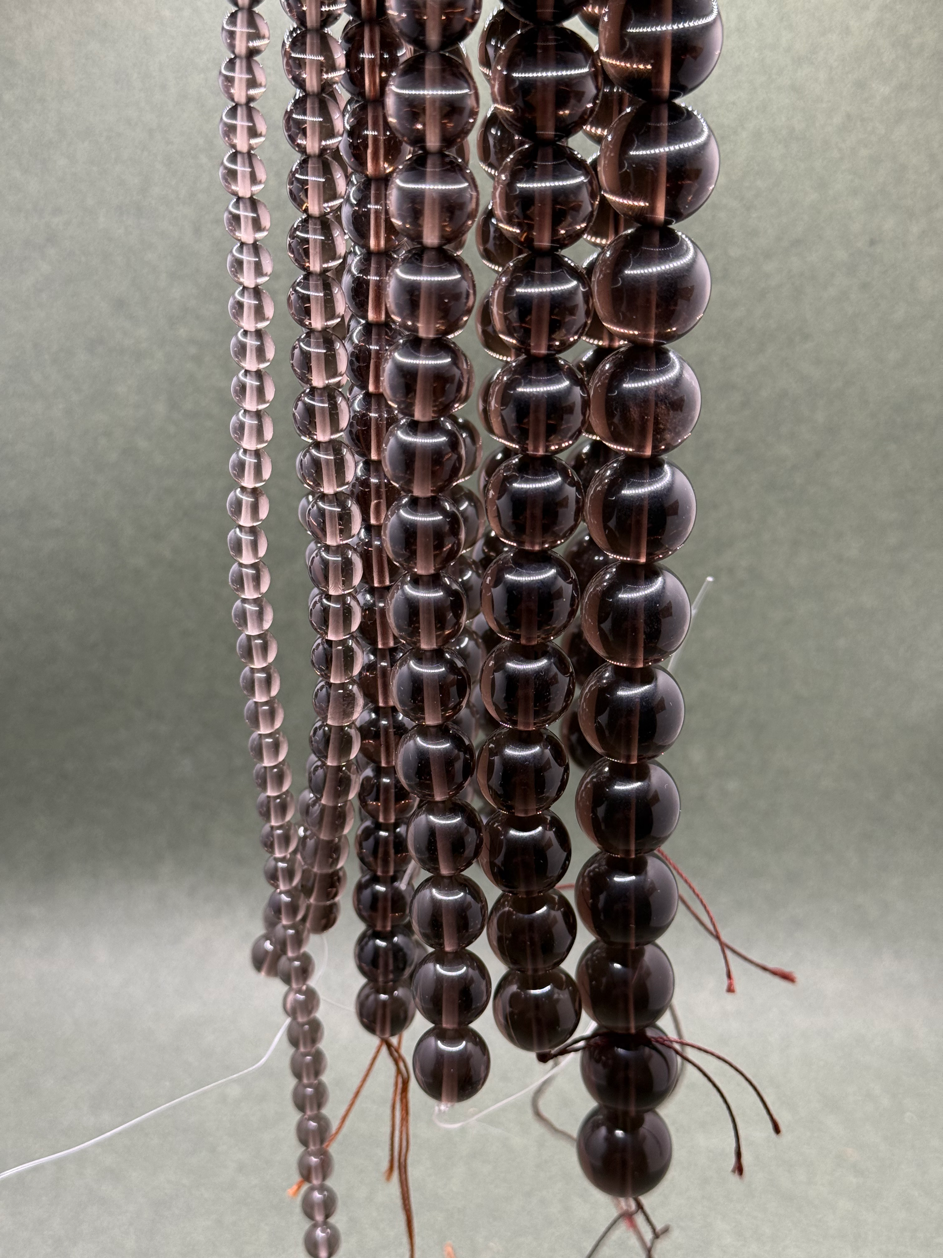Obsidienne Larme d'Apache - Fil de perles rondes