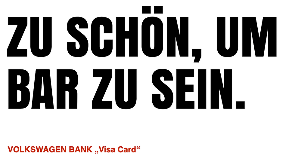 VOLKSWAGEN BANK Kreative Headline