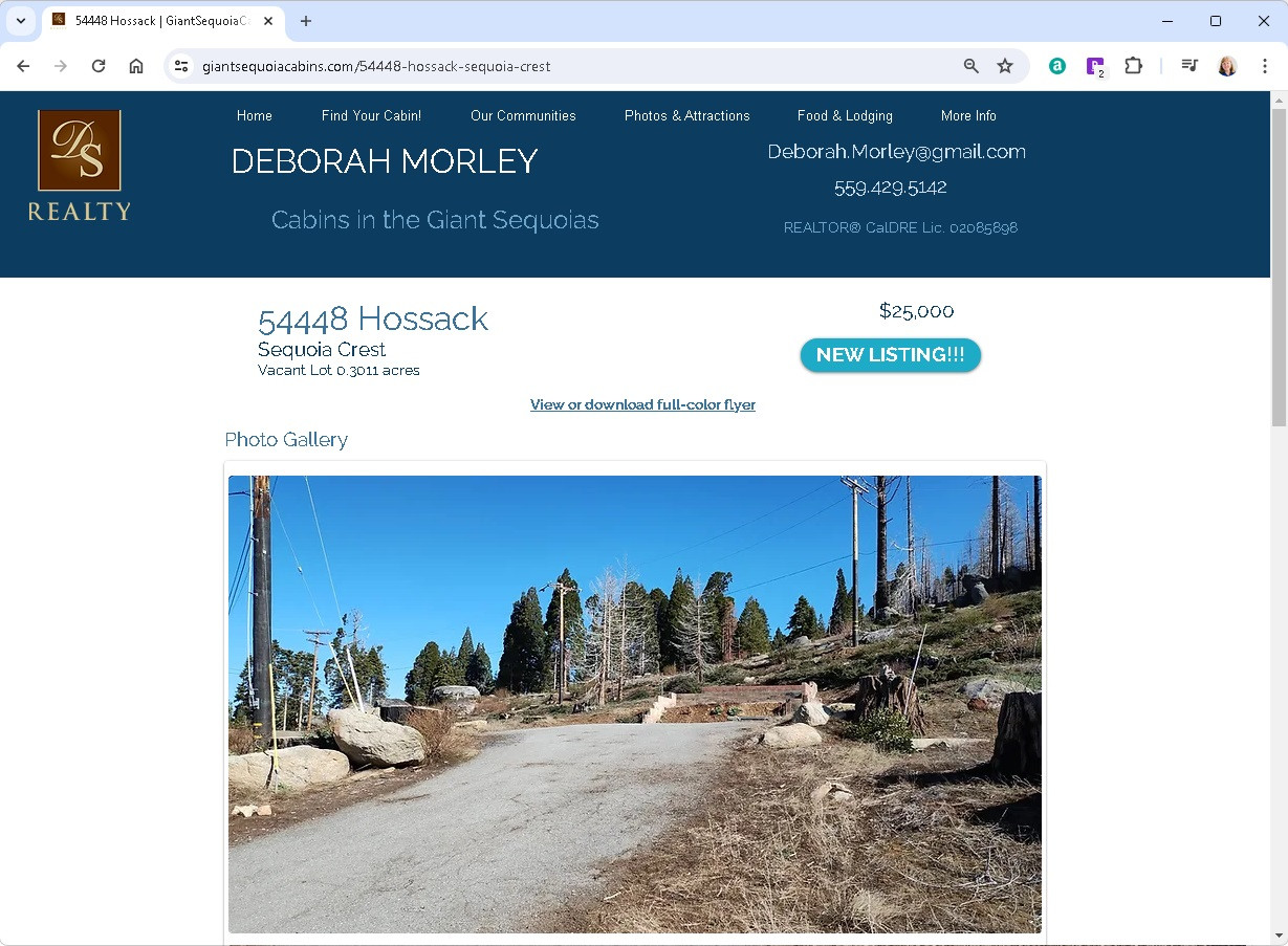 54448 Hossack GiantSequoiaCabins Deborah Morley REALTOR 54448 hossack giantsequoiacabins deborah morley realtor