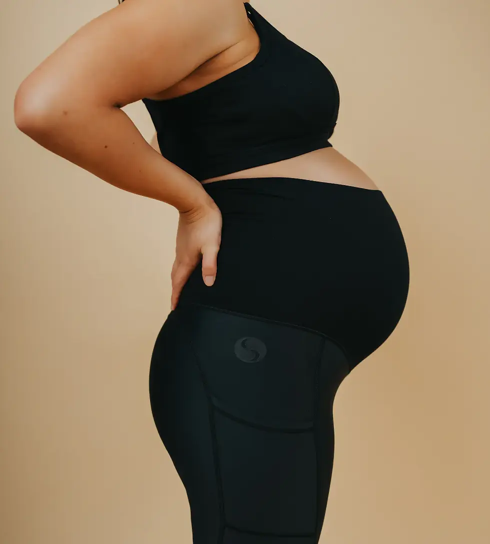 Thumbnail: Cadenshae Maternity Leggings (7/8 Length) Black