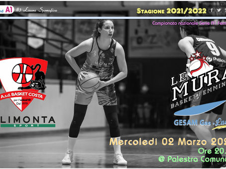 Basket Le Mura Lucca atteso dal difficile impegno in casa di Costa Masnaga