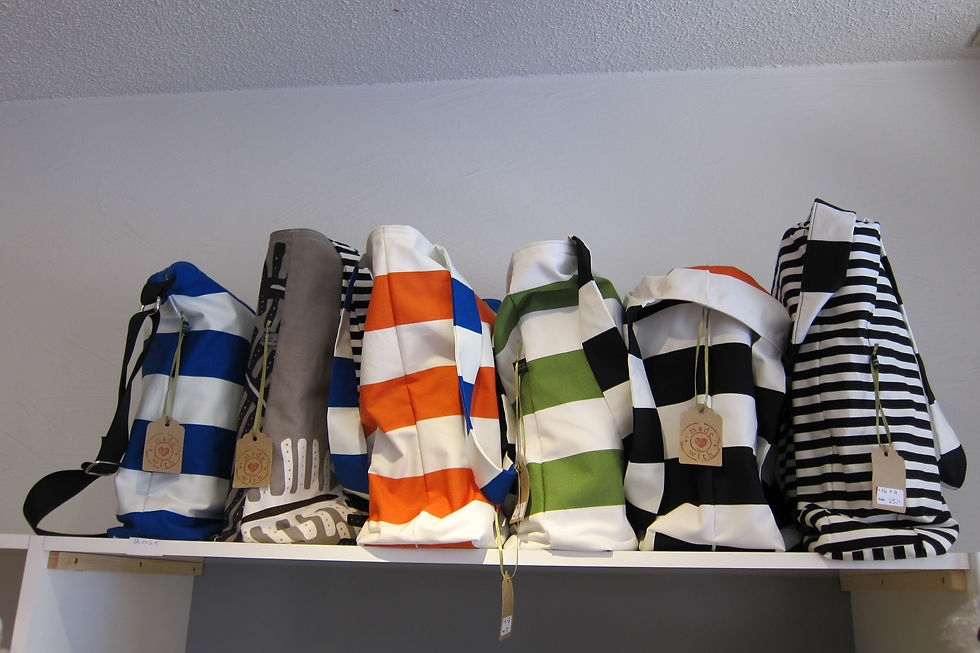 selbstgenähte Wendetaschen