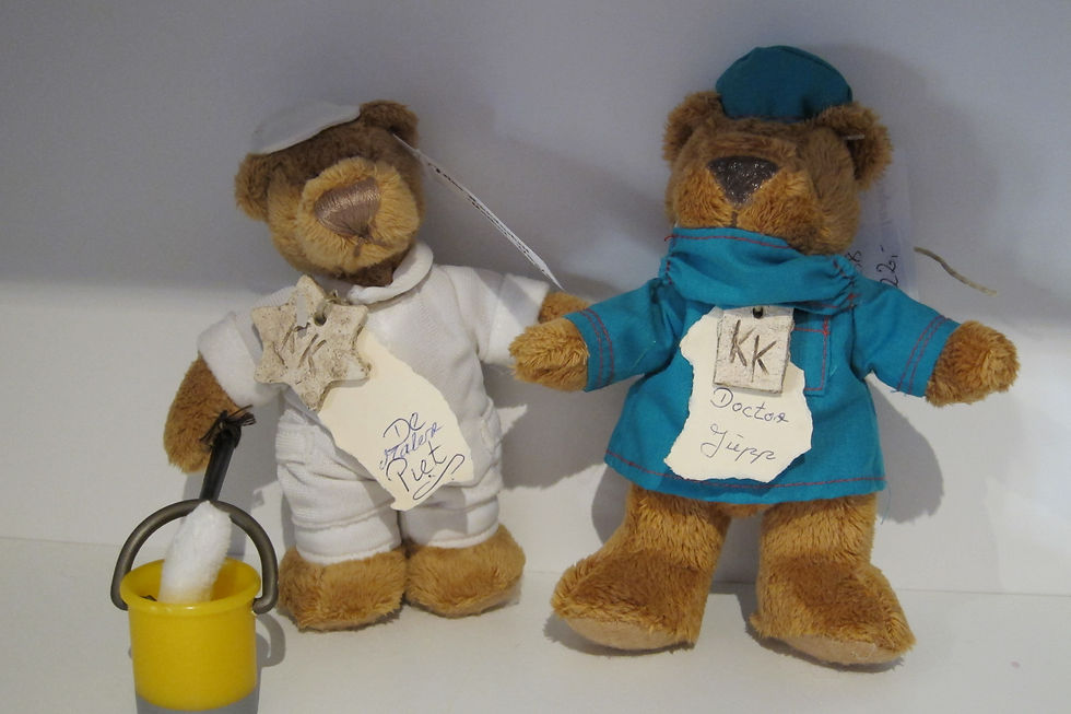 Berufs-Teddybären Maler + Doktor