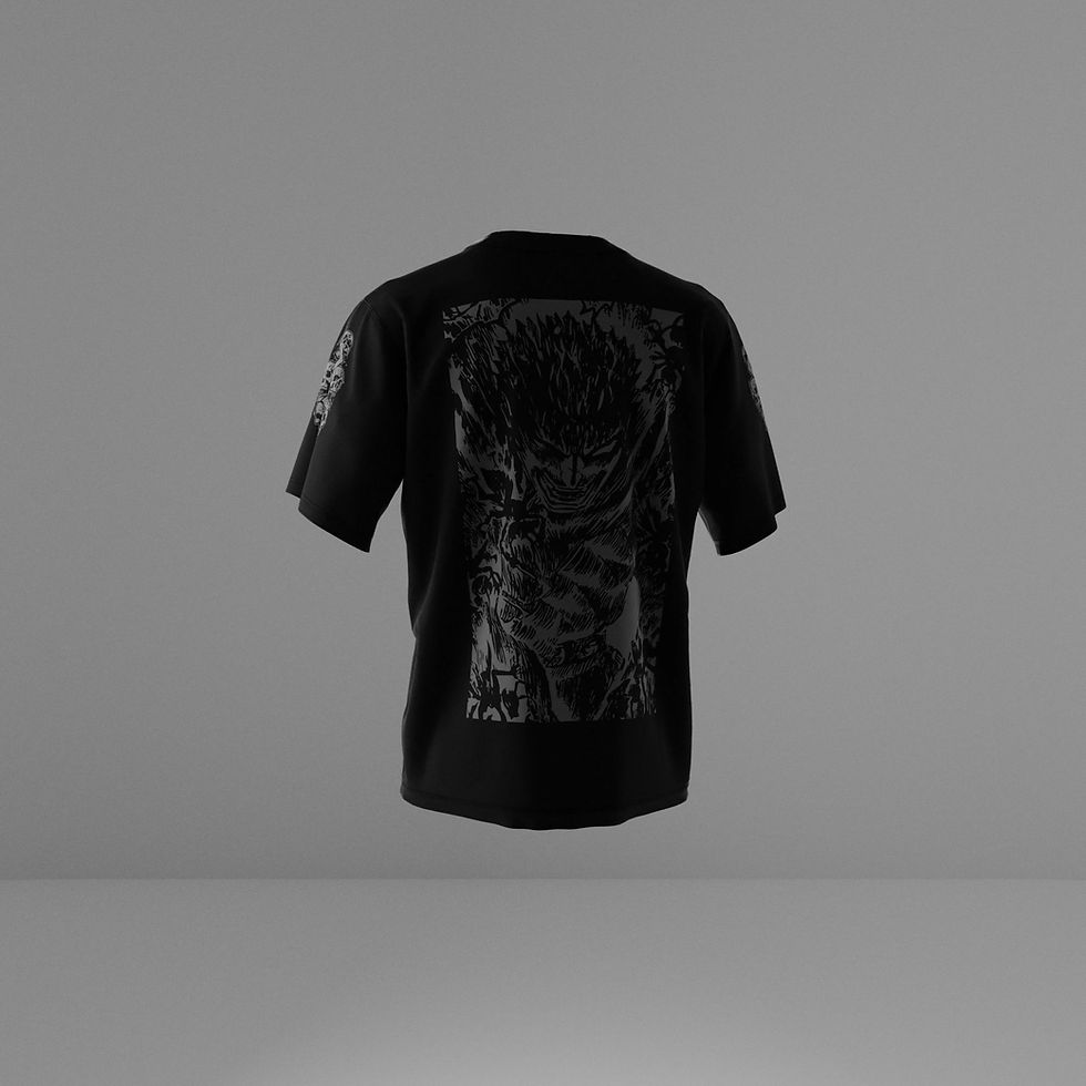 Küçük resim: Berserk Guts Grey Oversize Tshirt