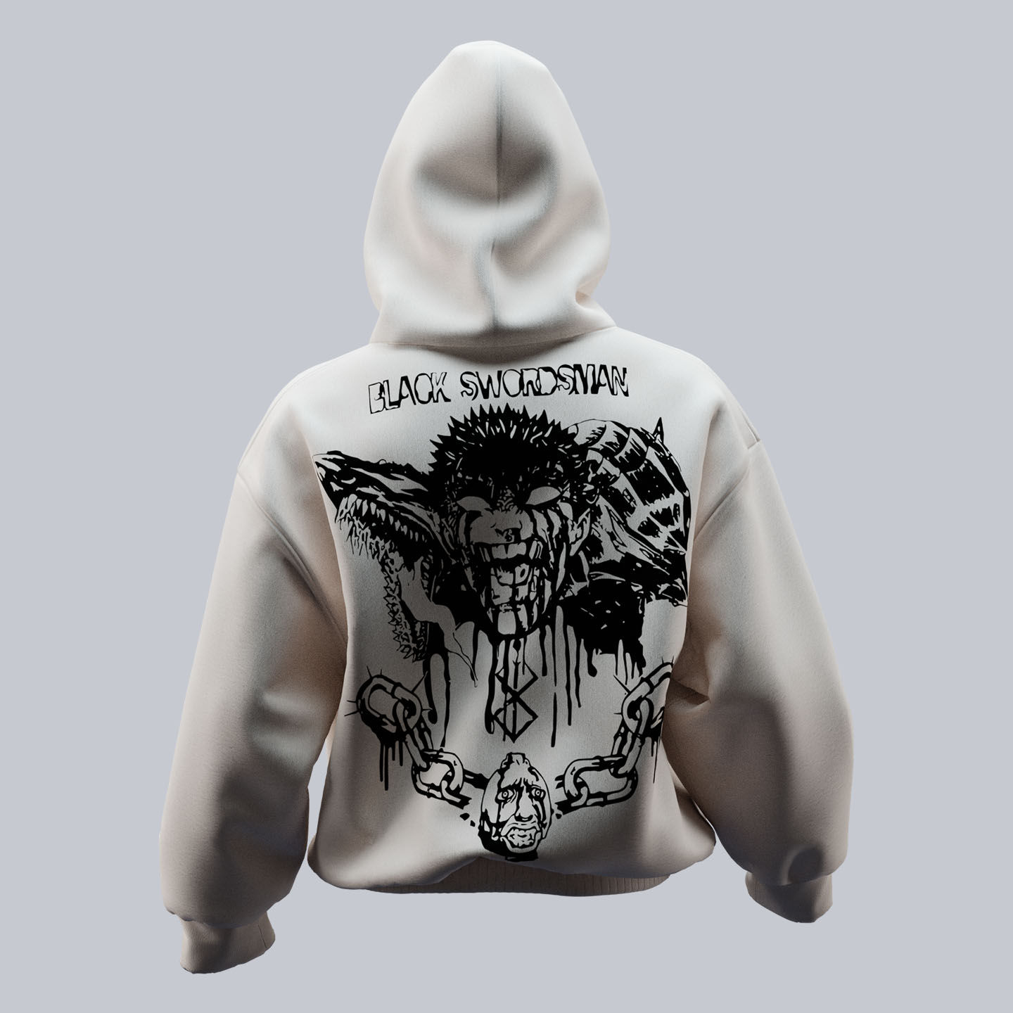 Black Swordsman Oversize Hoodie